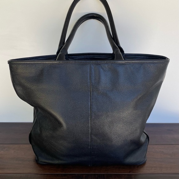 Tory Burch Pebble Leather Jayden Tote - Black - Picture 3 of 15